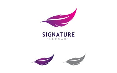 Creative Feather logo vector design 4