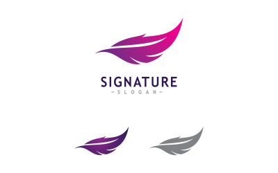 Kreatives Feder-Logo, Vektordesign 4