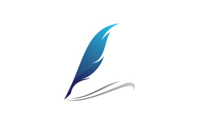 Creative Feather logo vector design 11