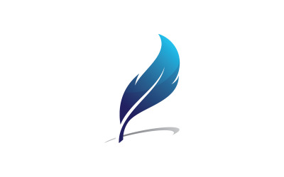 Kreatives Feder-Logo, Vektordesign 12