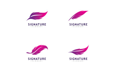 Kreatives Feder-Logo, Vektordesign 13