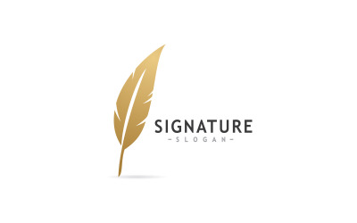 Kreatives Feder-Logo, Vektordesign 6