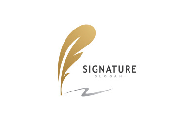 Kreatives Feder-Logo, Vektordesign 7