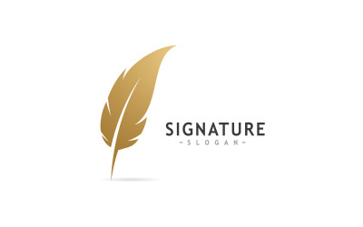 Kreatives Feder-Logo, Vektordesign 8