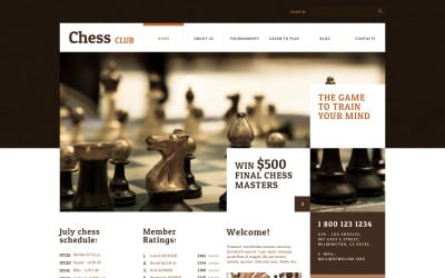 Chess club WordPress Theme