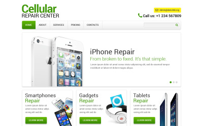 Datorreparation Responsive webbplats mall