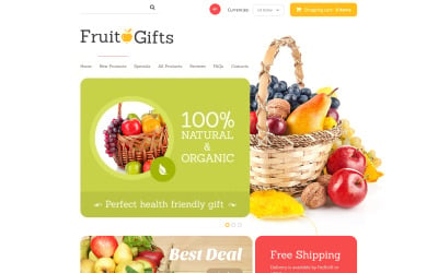 Modello ZenCart per regali di frutta