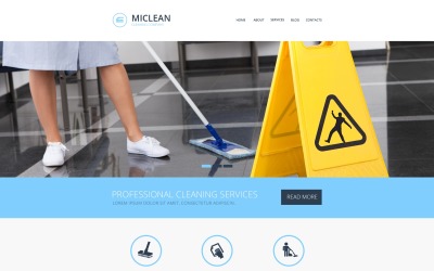 Modelo de site responsivo de limpeza