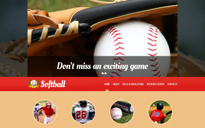 Plantilla Web Responsive para Sitio de Béisbol #48433