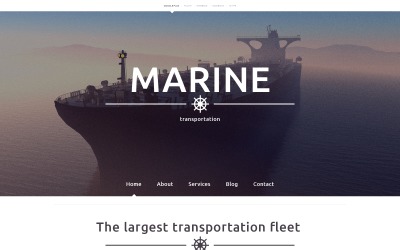 Responsive Website Vorlage für Maritime #48479