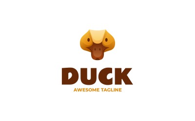 Enten-Maskottchen-Logo mit Farbverlauf