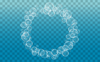 Vattenbubblor vektorillustration designmall v.3