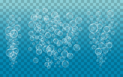 Vattenbubblor vektorillustration designmall v.6