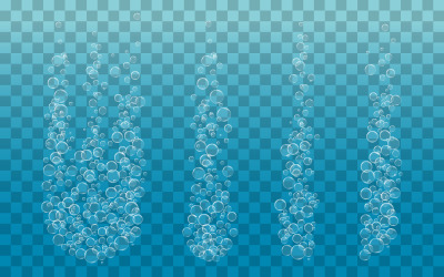 Vattenbubblor vektorillustration designmall v.8