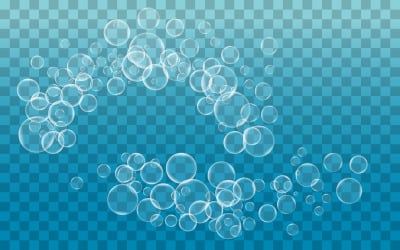 Water Bubbles vector illustration design template v.4
