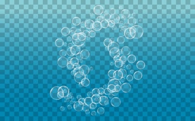 Water Bubbles vector illustration design template v.5