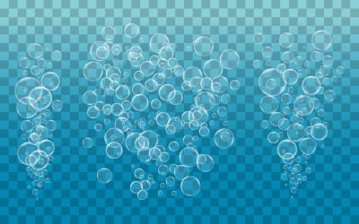 Water Bubbles vector illustration design template v.6