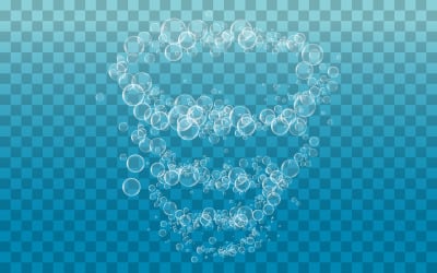 Water Bubbles vector illustration design template v.7