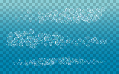 Water Bubbles vector illustration design template v.9