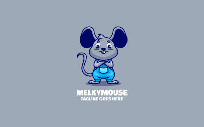 Melky Mouse Mascot Cartoon Logo
