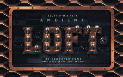 Ambient Loft - Färg Bitmap Font