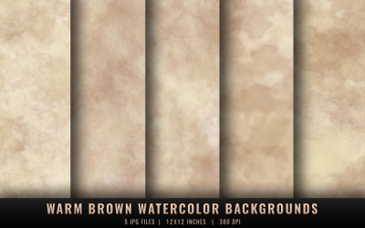 Warm Brown Watercolor Backgrounds