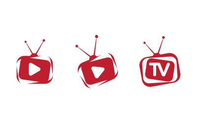 Logo-Designvorlage für Online-TV-Kanal, Live-Streaming-Logo-Konzept v.5
