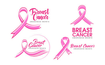 Pink ribbon breast cancer awareness event Vector illustration design v.2