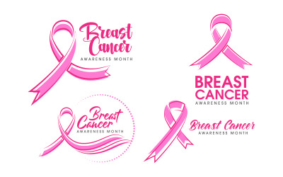 Rosa band bröstcancer medvetenhet händelse vektor illustration design v.2