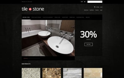 "Magasin de pierre et de carreaux" thème Magento adaptatif #48513