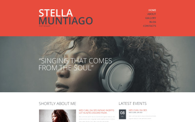 Modèle Web adaptatif pour site de chanteur #48504