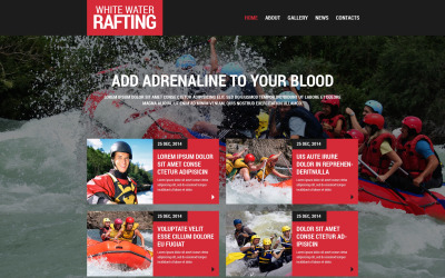 Modelo de site responsivo de rafting