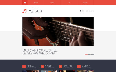 Müzik Okulu Duyarlı Web Sitesi Şablonu