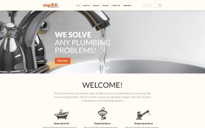 Responsive Joomla Vorlage für Klempnerei #48518