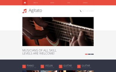 Шаблон адаптивного веб-сайту музичної школи