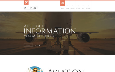 Tema WordPress reattivo della compagnia aerea privata