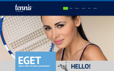 "Tennis Responsive WordPress Theme" Responsive WordPress thema №48597
