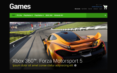Thème Magento adaptatif pour portail de jeux #48580