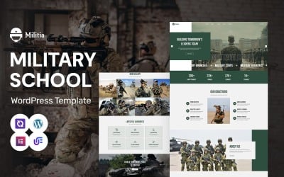 Milit - Militärskola, militärförberedelser och träningsprogram WordPress Elementor-tema