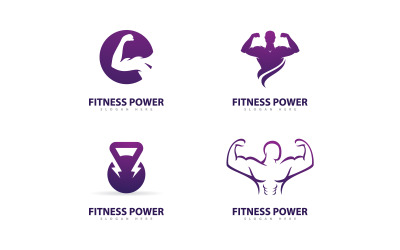 Fitnessstudio-Logo-Design-Vorlage, kreative Symbole des Fitnessclubs 14