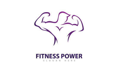 Fitnessstudio-Logo-Design-Vorlage, kreative Symbole des Fitnessclubs 5