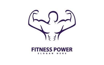 Fitnessstudio-Logo-Design-Vorlage, kreative Symbole des Fitnessclubs 6