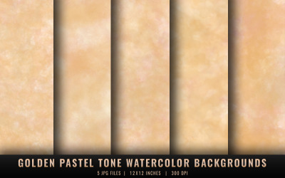 Golden Pastel Tone Watercolor Backgrounds