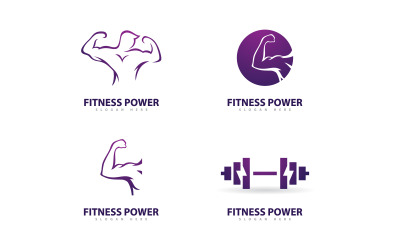Gym Logo Design Template, Fitness club creative symbols 15