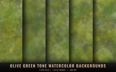 Olive Green Tone Watercolor Backgrounds
