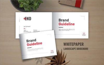 Brand style guideline brochure, logo guideline or landscape brand manual brochure design