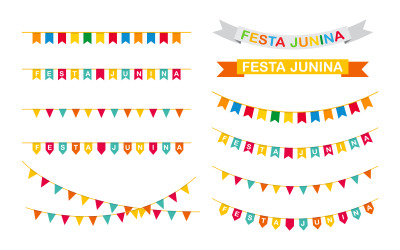 Carnival Festa junina event day element vektorillustration designmall v.5