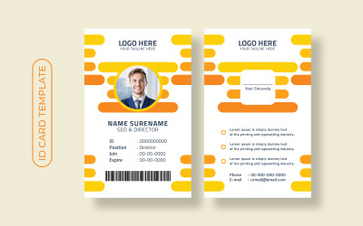 Egyedi cégazonosító kártya sablon