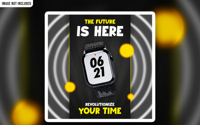 Modello di banner PSD promozionale per social media Creative Watch