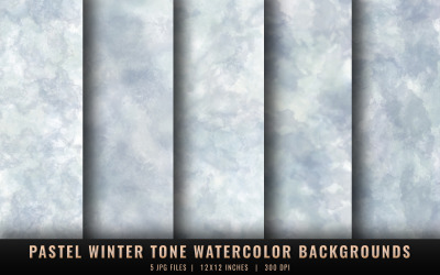 Pastel Winter Tone Watercolor Backgrounds